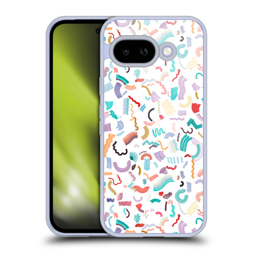 Ninola Patterns Cute Curly Shapes White Soft Gel Case for Google Pixel 9A