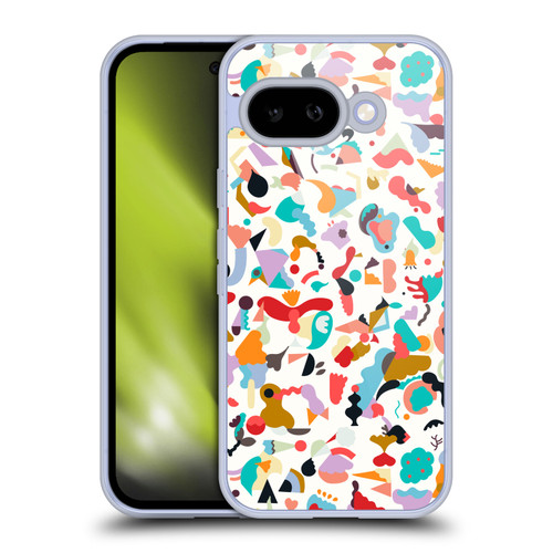 Ninola Patterns Imaginary Geo Animals White Soft Gel Case for Google Pixel 9A