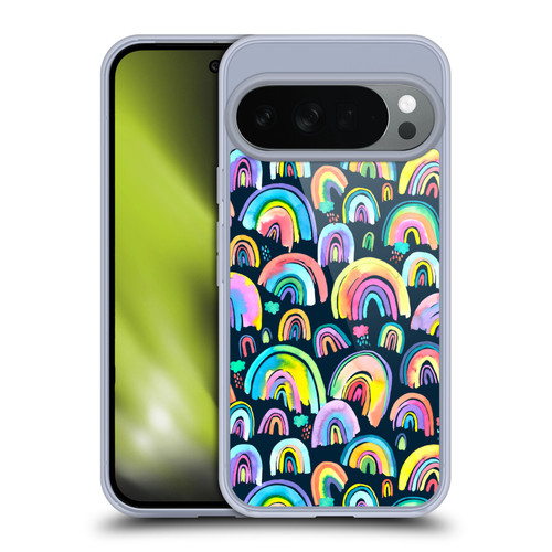 Ninola Patterns 4 New Rainbows Navy Multi Soft Gel Case for Google Pixel 10