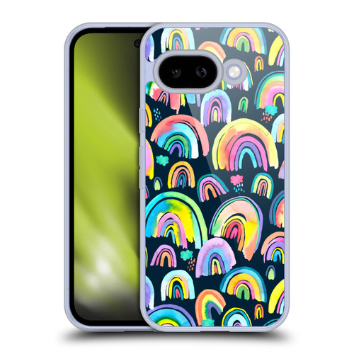 Ninola Patterns 4 New Rainbows Navy Multi Soft Gel Case for Google Pixel 9A