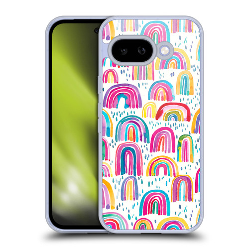 Ninola Patterns 4 Colourful Watercolour Rainbows Soft Gel Case for Google Pixel 9A