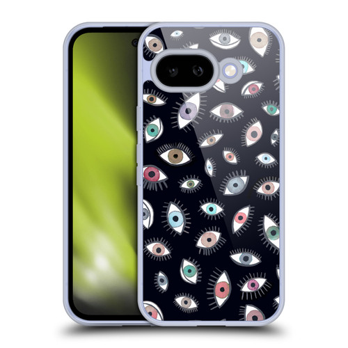 Ninola Watercolor Patterns Eyes Black Soft Gel Case for Google Pixel 9A
