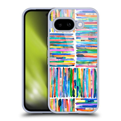Ninola Watercolor Patterns Handpainted Stripes Soft Gel Case for Google Pixel 9A