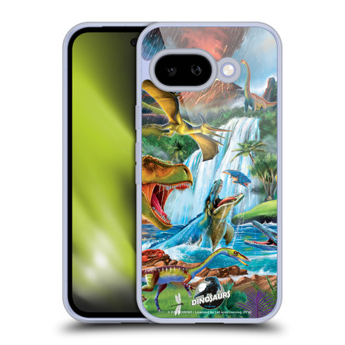 P.D. Moreno Dinosaur Scene In The Waters Soft Gel Case for Google Pixel 9A