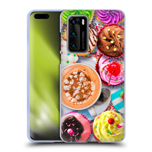Aimee Stewart Colourful Sweets Cupcakes And Cocoa Soft Gel Case for Huawei P40 5G