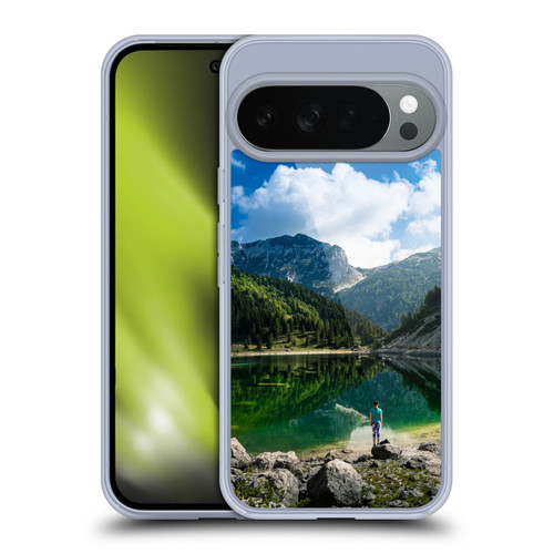 Patrik Lovrin Wanderlust Person At Mountain Lake Soft Gel Case for Google Pixel 10
