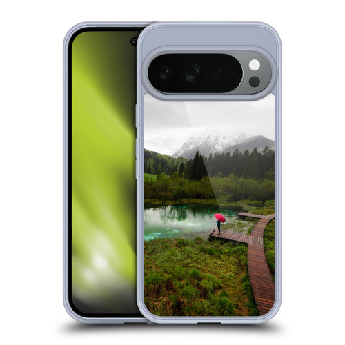 Patrik Lovrin Wanderlust Red Umbrella Green Lake Soft Gel Case for Google Pixel 10