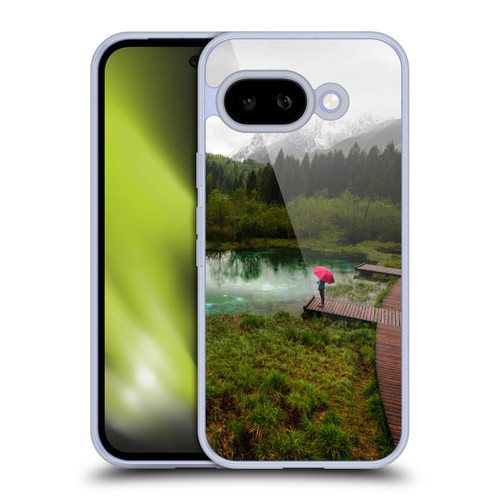 Patrik Lovrin Wanderlust Red Umbrella Green Lake Soft Gel Case for Google Pixel 9A