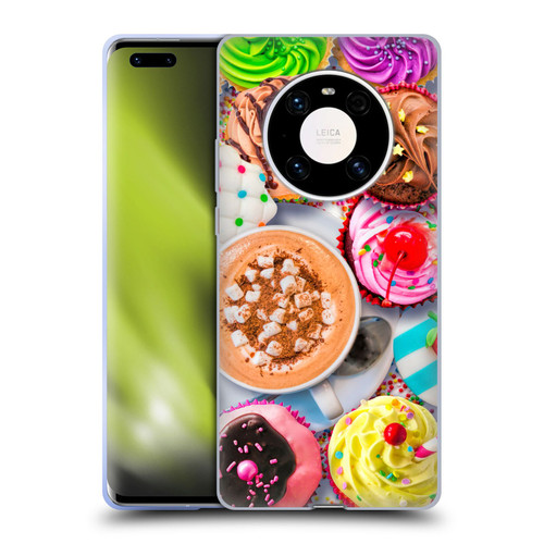 Aimee Stewart Colourful Sweets Cupcakes And Cocoa Soft Gel Case for Huawei Mate 40 Pro 5G