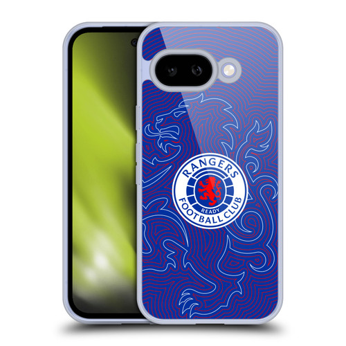 Rangers FC Crest Lion Pinstripes Pattern Soft Gel Case for Google Pixel 9A