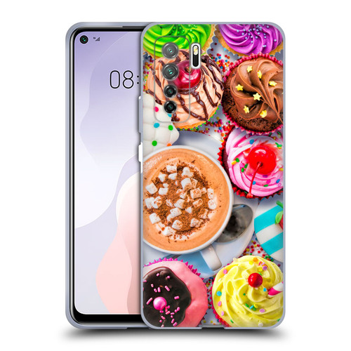 Aimee Stewart Colourful Sweets Cupcakes And Cocoa Soft Gel Case for Huawei Nova 7 SE/P40 Lite 5G