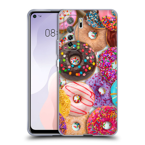 Aimee Stewart Colourful Sweets Donut Noms Soft Gel Case for Huawei Nova 7 SE/P40 Lite 5G