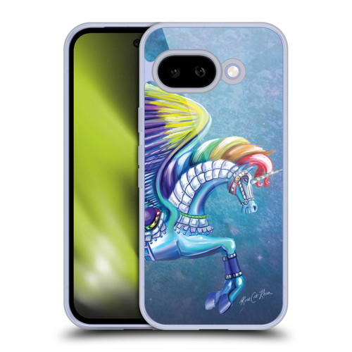 Rose Khan Unicorns Rainbow Carousel Horse Soft Gel Case for Google Pixel 9A