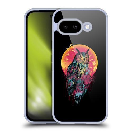 Riza Peker Animal Abstract Midnight Owl Soft Gel Case for Google Pixel 9A
