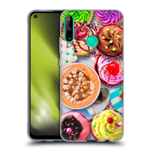 Aimee Stewart Colourful Sweets Cupcakes And Cocoa Soft Gel Case for Huawei P40 lite E