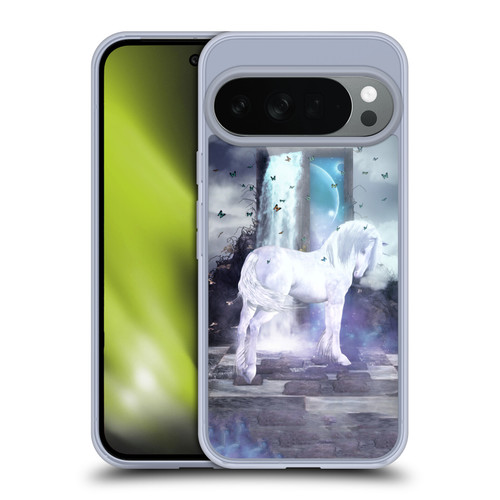 Simone Gatterwe Pegasus And Unicorns Silver Unicorn Soft Gel Case for Google Pixel 10