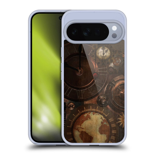 Simone Gatterwe Steampunk Clocks And Gears Soft Gel Case for Google Pixel 10 Pro XL