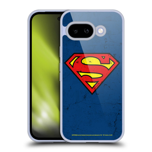 Superman DC Comics Logos Distressed Look Soft Gel Case for Google Pixel 9A