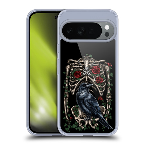 Sarah Richter Animals Gothic Black Crow & Skeleton Soft Gel Case for Google Pixel 10