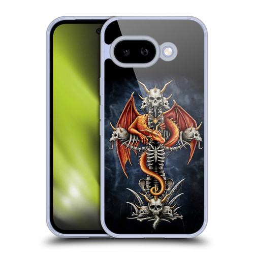 Sarah Richter Fantasy Creatures Red Dragon Guarding Bone Cross Soft Gel Case for Google Pixel 9A