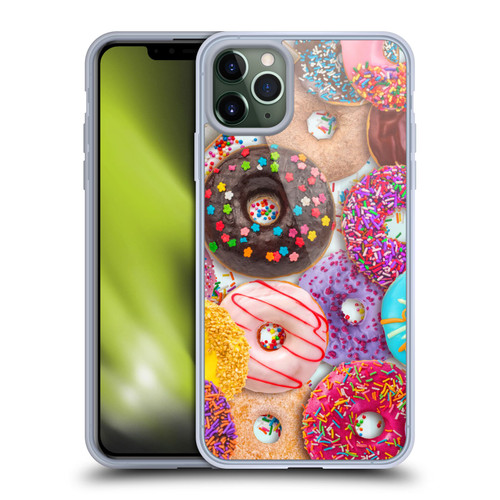 Aimee Stewart Colourful Sweets Donut Noms Soft Gel Case for Apple iPhone 11 Pro Max