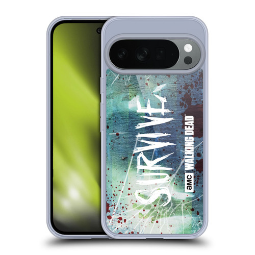 AMC The Walking Dead Typography Survive Torned Glass Soft Gel Case for Google Pixel 10