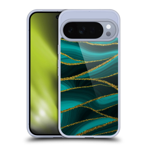 UtArt Malachite Emerald Turquoise Shimmers Soft Gel Case for Google Pixel 10 Pro XL