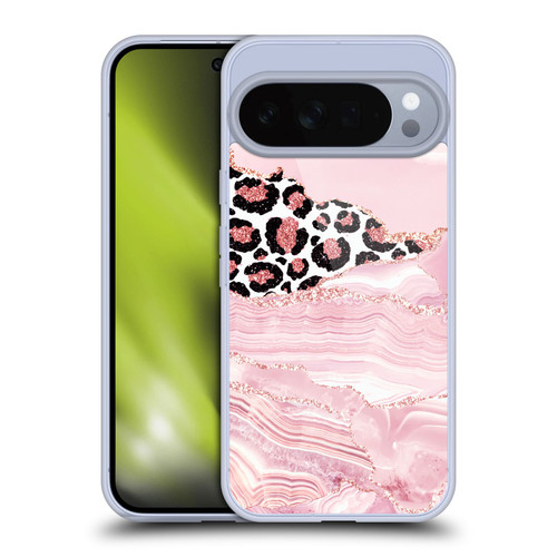 UtArt Wild Cat Marble Pink Glitter Soft Gel Case for Google Pixel 10 Pro XL