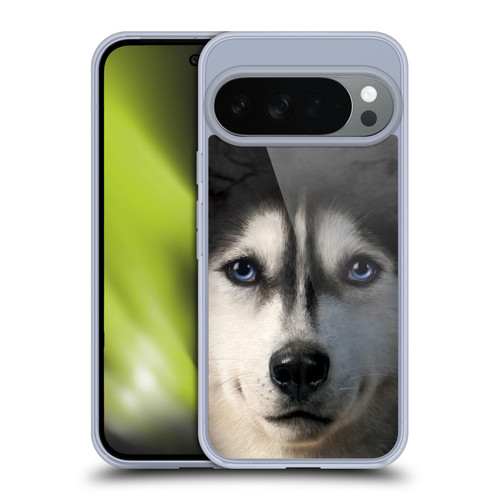 Vincent Hie Big Face Dogs Siberian Husky Soft Gel Case for Google Pixel 10