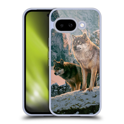 Vincent Hie Canidae Wolf Couple Soft Gel Case for Google Pixel 9A