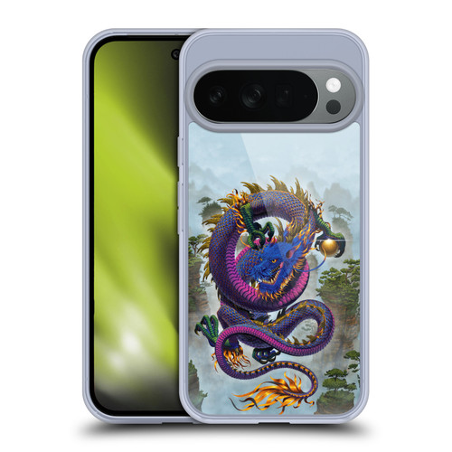 Vincent Hie Graphics Good Fortune Dragon Blue Soft Gel Case for Google Pixel 10