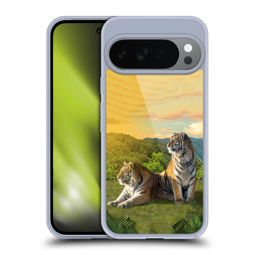 Vincent Hie Key Art Tigers In Sunset Soft Gel Case for Google Pixel 10