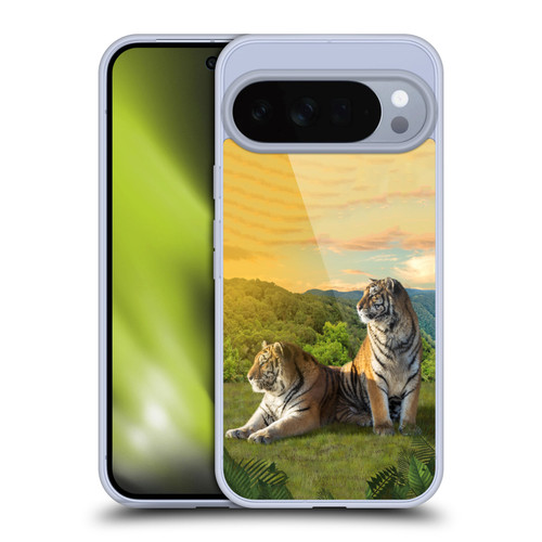 Vincent Hie Key Art Tigers In Sunset Soft Gel Case for Google Pixel 10 Pro XL