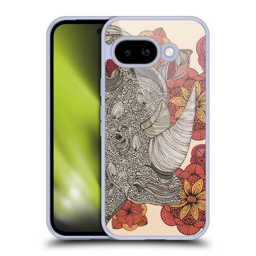 Valentina Animals And Floral Rhinoceros Soft Gel Case for Google Pixel 9A