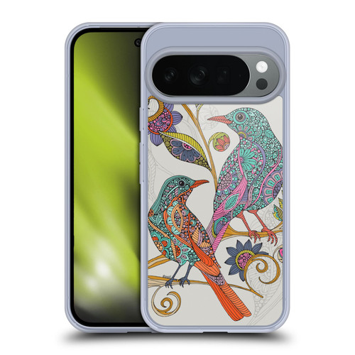Valentina Birds Spring Flower Doodle Soft Gel Case for Google Pixel 10