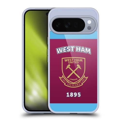 West Ham United FC 125 Year Anniversary 1895 Claret Crest Soft Gel Case for Google Pixel 10 Pro XL