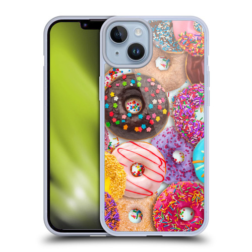 Aimee Stewart Colourful Sweets Donut Noms Soft Gel Case for Apple iPhone 14 Plus