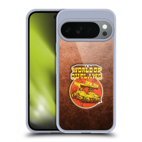 World of Outlaws Western Graphics Sprint Car Leather Print Soft Gel Case for Google Pixel 10
