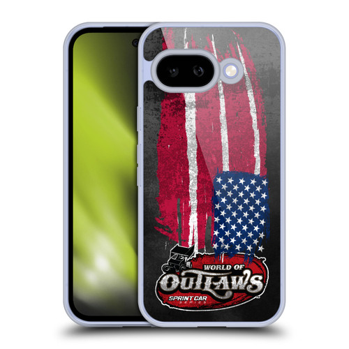 World of Outlaws Western Graphics US Flag Distressed Soft Gel Case for Google Pixel 9A