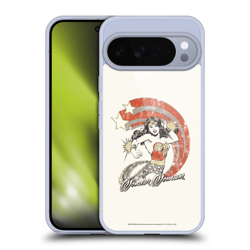 Wonder Woman DC Comics Vintage Art Distressed Look Soft Gel Case for Google Pixel 10 Pro XL