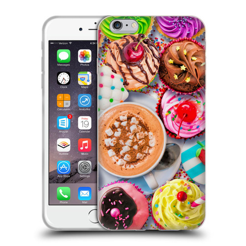 Aimee Stewart Colourful Sweets Cupcakes And Cocoa Soft Gel Case for Apple iPhone 6 Plus / iPhone 6s Plus