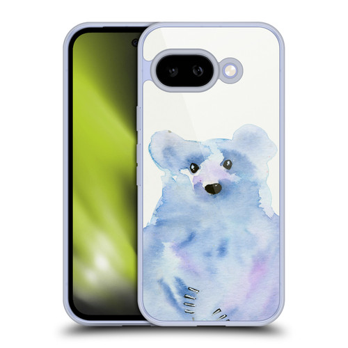 Wyanne Animals 2 Blue Watercolour Bear Soft Gel Case for Google Pixel 9A