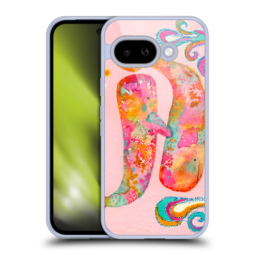 Wyanne Animals 2 Pink Whales Soft Gel Case for Google Pixel 9A