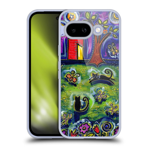 Wyanne Cat Barnyard Kitties At Midnight Soft Gel Case for Google Pixel 9A