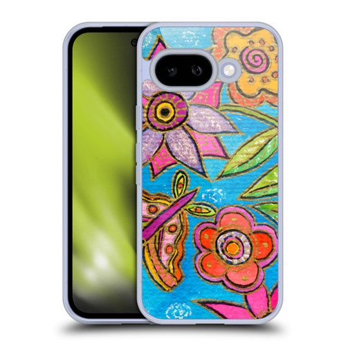 Wyanne Nature Funky Flowers And Butterfly Soft Gel Case for Google Pixel 9A