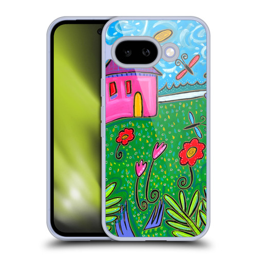 Wyanne Nature 2 Pink House Green Garden Soft Gel Case for Google Pixel 9A