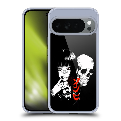 Zombie Makeout Club Art Girl And Skull Soft Gel Case for Google Pixel 10