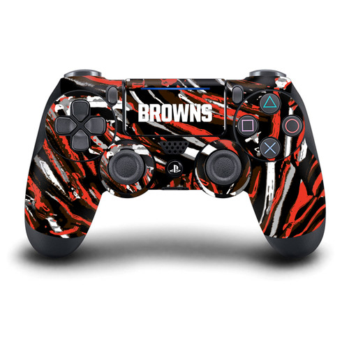 NFL Cleveland Browns Abstract Brush Strokes Vinyl Sticker Skin Decal Cover for Sony DualShock 4 Controller
