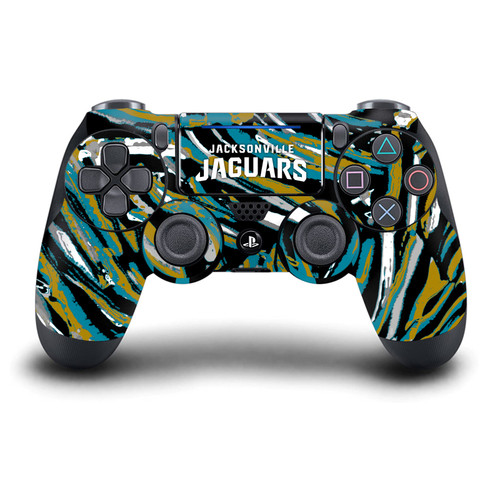 NFL Jacksonville Jaguars Abstract Brush Strokes Vinyl Sticker Skin Decal Cover for Sony DualShock 4 Controller