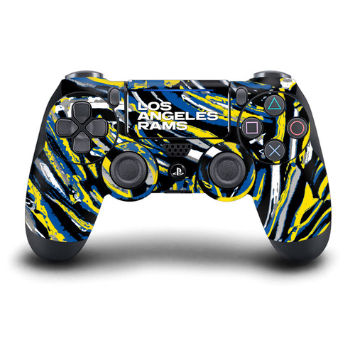 NFL Los Angeles Rams Abstract Brush Strokes Vinyl Sticker Skin Decal Cover for Sony DualShock 4 Controller
